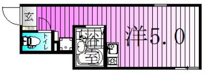REBERTY北千住(ワンルーム/2階)の間取り写真