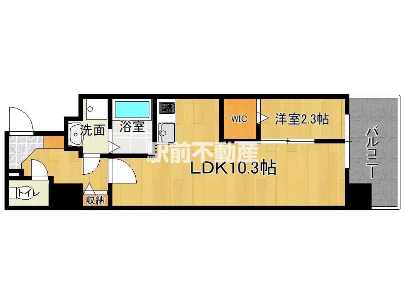 D.CLAREST MELDIA早良街道(1LDK/7階)の間取り写真