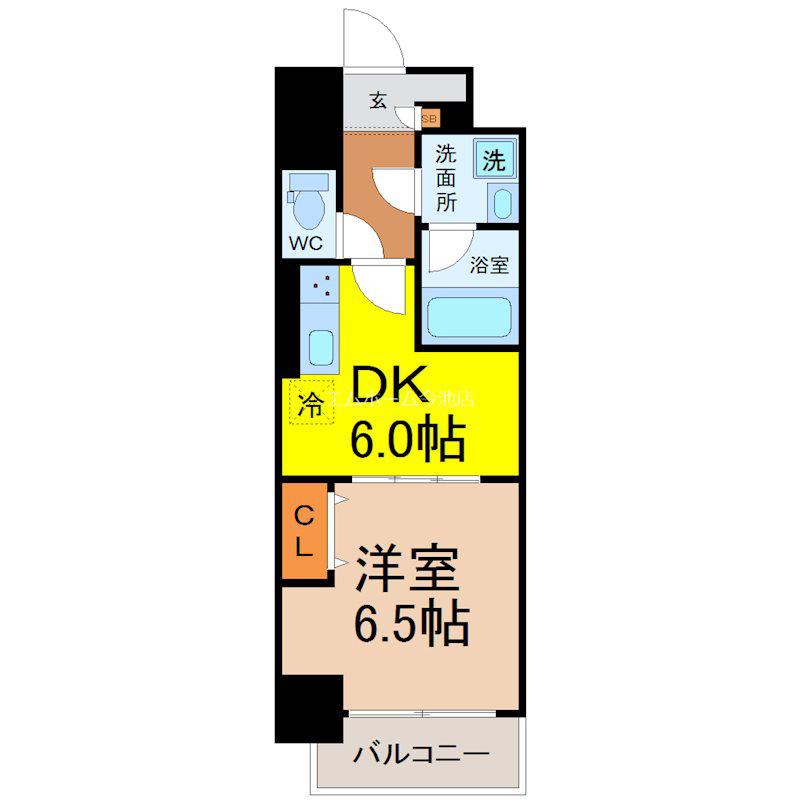 メイボーテセラ(1DK/3階)の間取り写真
