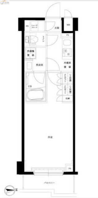 ルーブル横濱矢向(1K/5階)の間取り写真