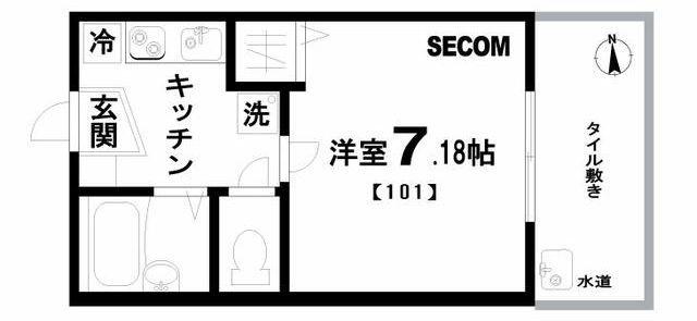 ファインシュテレ(1K/1階)の間取り写真