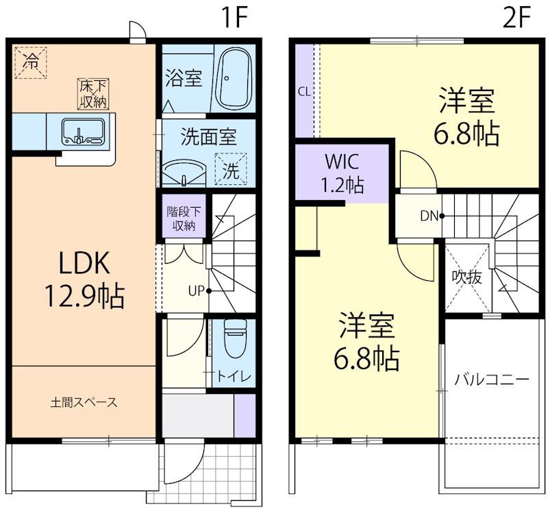メゾンド シュシュ (2LDK/1階)の間取り写真