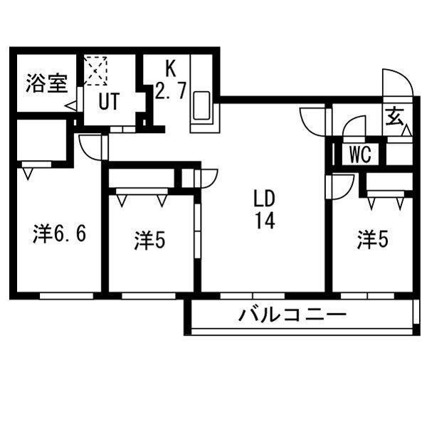 STELA POLARE(3LDK/5階)の間取り写真