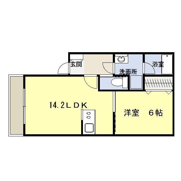 ESTANCIAII(1LDK/1階)の間取り写真