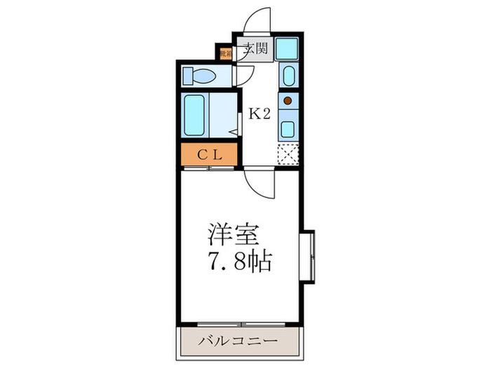 ルミネ四季彩館(1K/2階)の間取り写真