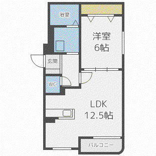 COCO KU EST(1LDK/3階)の間取り写真
