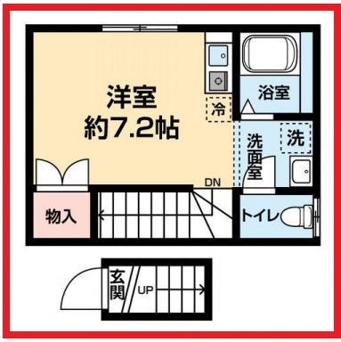 エムクオート熊野前(ワンルーム/2階)の間取り写真