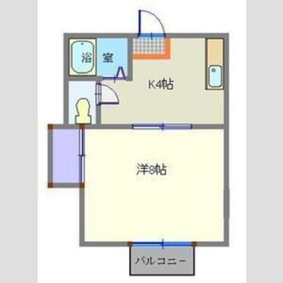 大和町ハイツ(1K/2階)の間取り写真