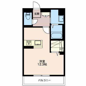 PREMIAS平町III(ワンルーム/3階)の間取り写真