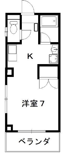 スズキビル(1K/3階)の間取り写真