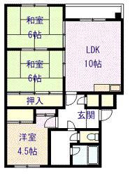 GRAND TERRACE(3LDK/1階)の間取り写真