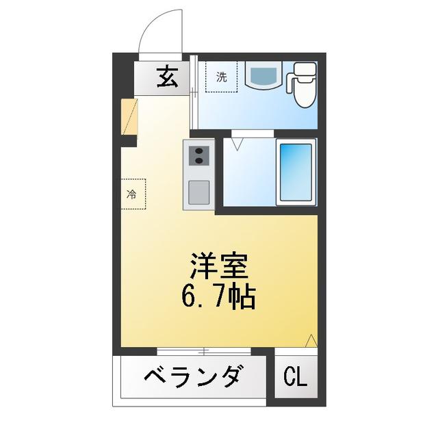 荒川区西日暮里2丁目 計画(ワンルーム/2階)の間取り写真