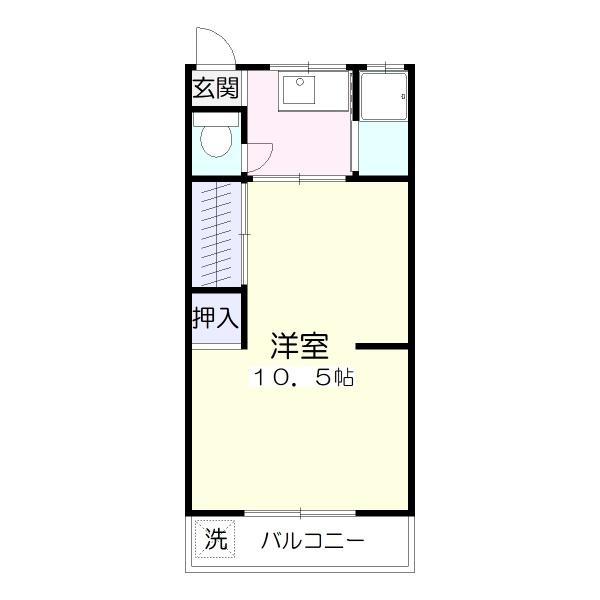 小金台ハイツ(1K/2階)の間取り写真