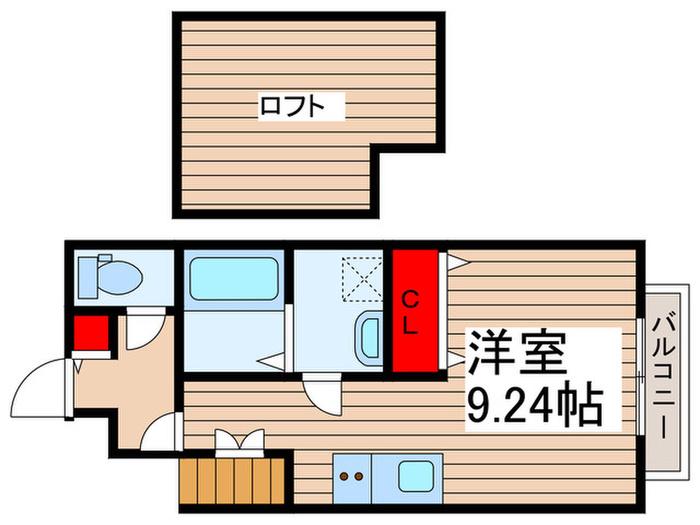PLUSEED 殿平賀(ワンルーム/1階)の間取り写真