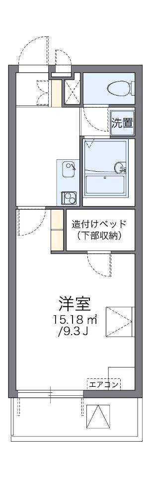 レオパレスパークサイド足立入谷(1K/4階)の間取り写真