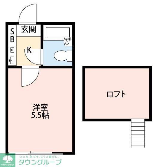 プラザ ドゥ ペートンB(1K/1階)の間取り写真