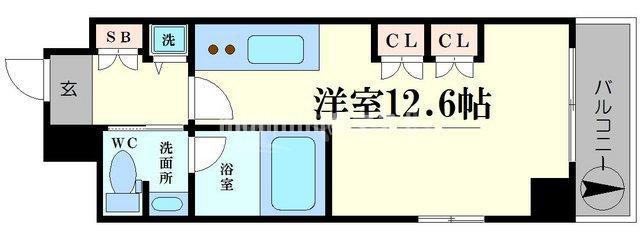 南堀江プライマリーワン(ワンルーム/2階)の間取り写真