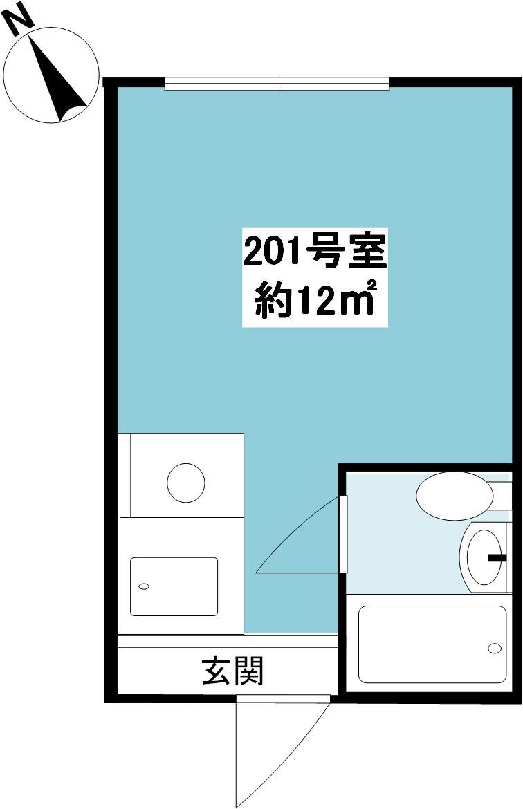 シティメイト芦屋(ワンルーム/2階)の間取り写真