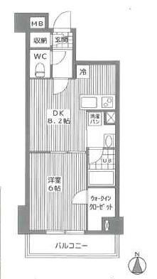 SAKATO3(1DK/2階)の間取り写真