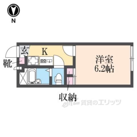 レオパレスKUBO FLAT(1K/2階)の間取り写真