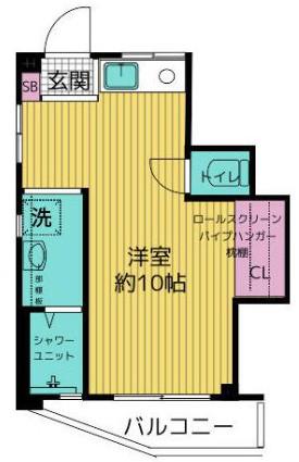 LILIO世田谷(ワンルーム/3階)の間取り写真