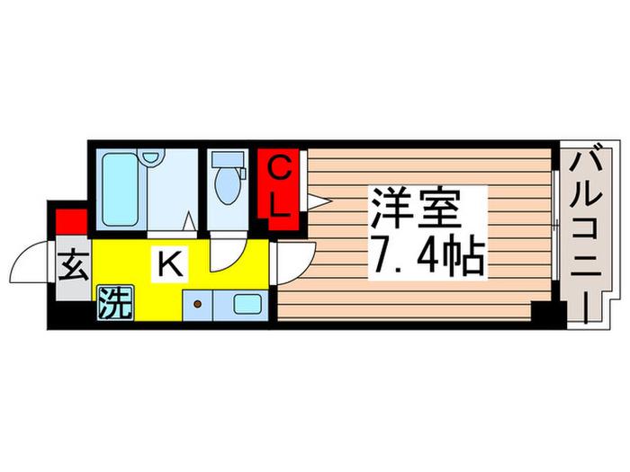 プライムアーバン行徳II(1K/2階)の間取り写真
