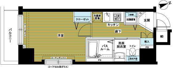 ズーム銀座東(1K/9階)の間取り写真