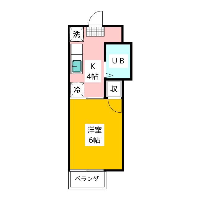 メゾンぶらんしゅ(1K/2階)の間取り写真