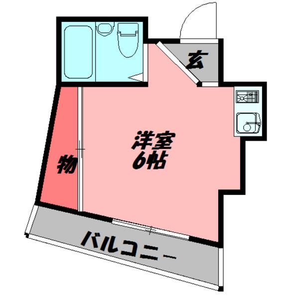 フロンティア大枝(ワンルーム/4階)の間取り写真