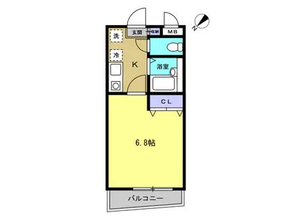 アリーヴィオ(1K/3階)の間取り写真