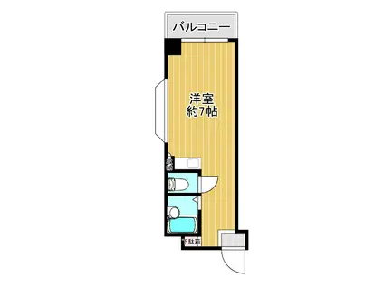 ロイヤル難波宮(ワンルーム/4階)の間取り写真
