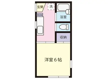 セピア津田沼(1K/2階)の間取り写真