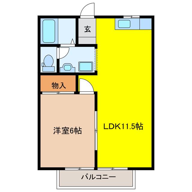 コーポゴトウ(1LDK/2階)の間取り写真