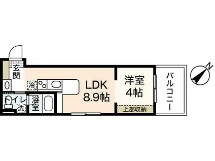パークスISAMU(1LDK/1階)の間取り写真