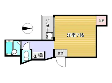 エムズマンション(ワンルーム/2階)の間取り写真