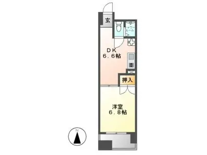 レスカール千代田(1DK/7階)の間取り写真