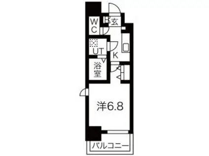 レジュールアッシュ神戸元町(1K/9階)の間取り写真