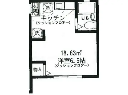 メゾン・マーレ(ワンルーム/1階)の間取り写真