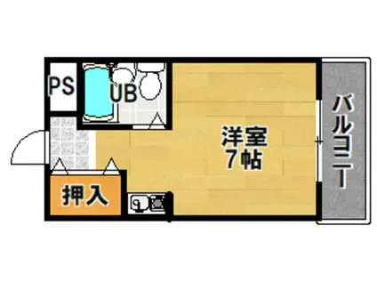 マンション佐和(ワンルーム/3階)の間取り写真