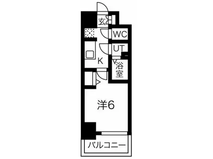 ファステート大阪上本町ソーレ(1K/10階)の間取り写真