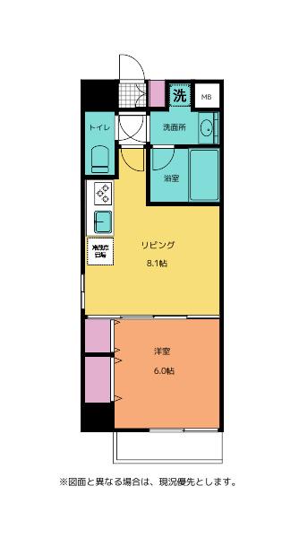 CONFIAR OMORI(1LDK/6階)の間取り写真