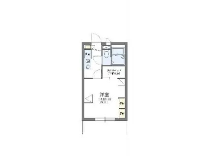 レオパレス花(1K/2階)の間取り写真