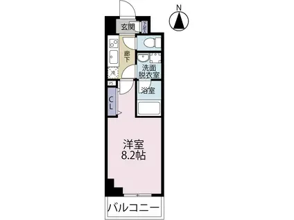 ソルテラ(1K/3階)の間取り写真