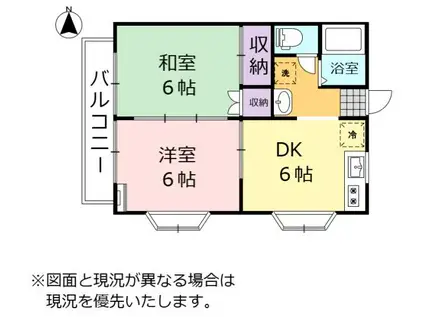 エクセレンス第一(2DK/2階)の間取り写真