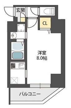 THE KSVILLE(1K/3階)の間取り写真