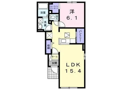 メゾン・クレール2番館(1LDK/1階)の間取り写真