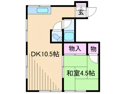 第3スエヒロハイツ(1DK/2階)の間取り写真