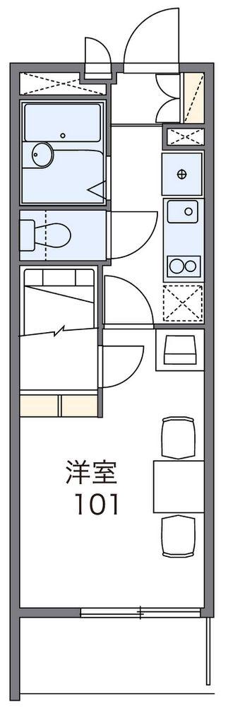 レオパレスヴェルデ古曽部(1K/4階)の間取り写真