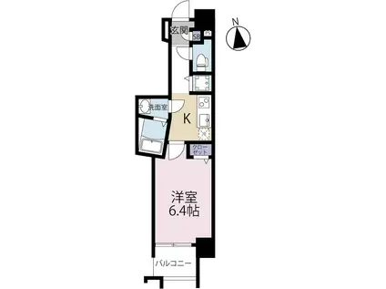 アベニール幸(1K/7階)の間取り写真