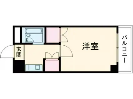 アミティ西大寺P-8(1K/3階)の間取り写真